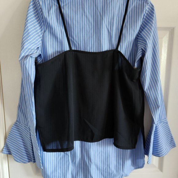 Top, Shirt with Camisole, Longsleeve, Small - Picture 3 of 7